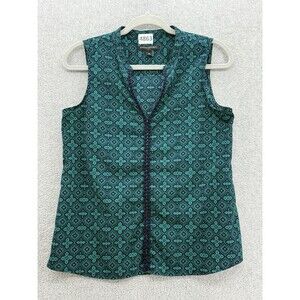 Banana Republic Women's Blouse Sleeveless Green Size XS V Neck Moroccan